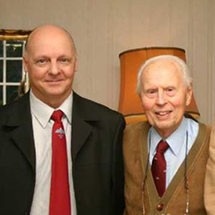 Author Neil Barber with 'Parachute Doctor' David Tibbs